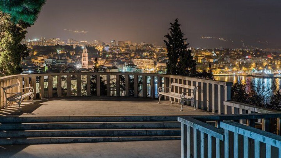 Night over Split from Marjan Hill