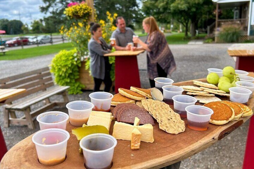 Deluxe Tasting Board served with the Tour+Tasting.