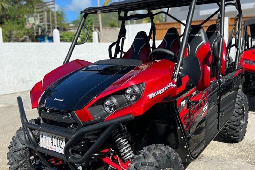 4 HOUR Guided UTV/ Side by Side Tour of Sint Maarten/ St. Martin