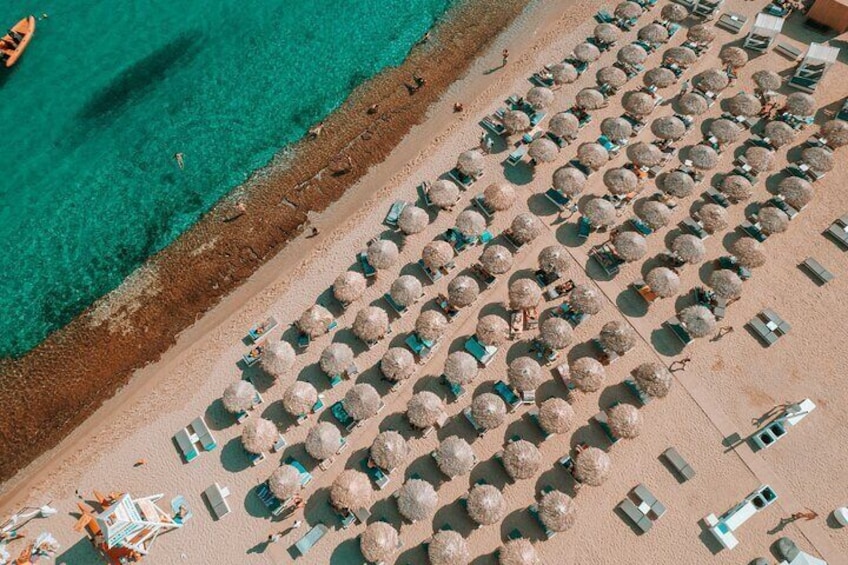Super Paradise Beach Mykonos Seaside Sunbed (3rd & 4th row)