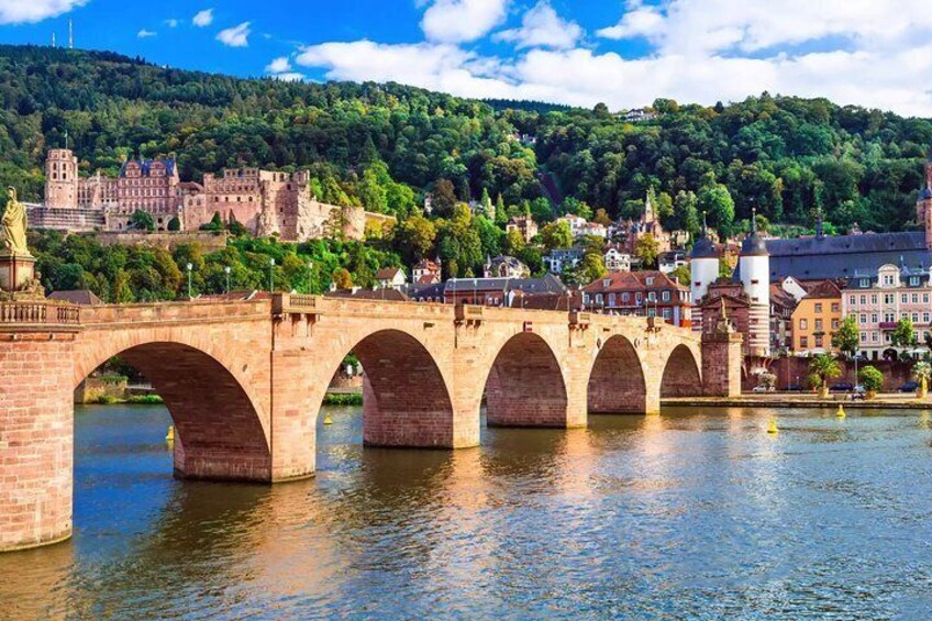 from Frankfurt: historic Heidelberg, Mercedes Benz Museum & Schwetzingen palace