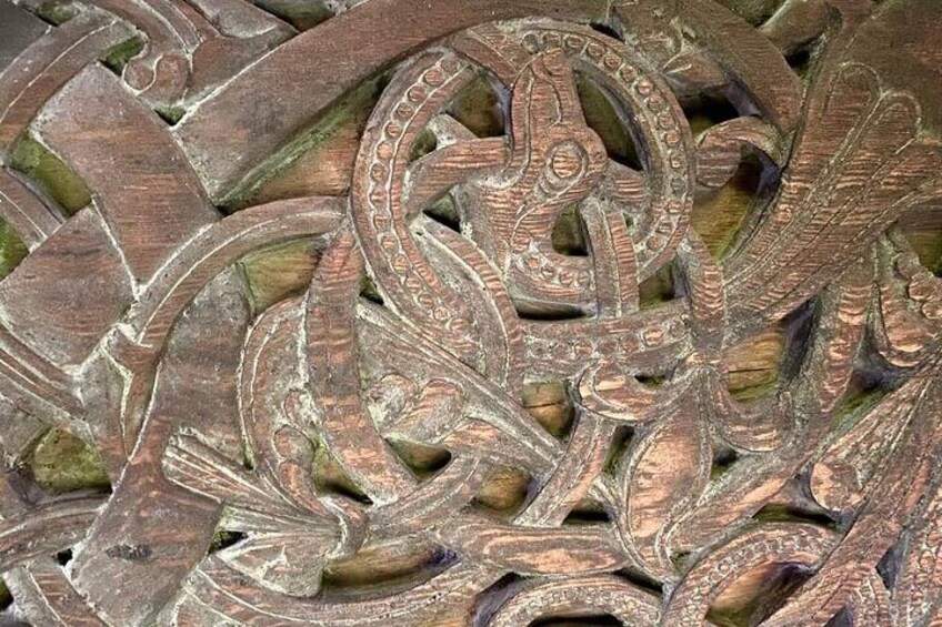 Get up close with the church and see the "viking" details.