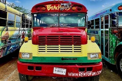 4 Hours Open Air Party Bus Tour with Beach Stop in Caribbean