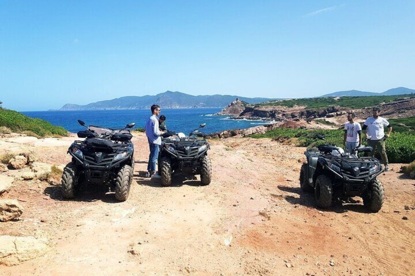 Guided Quad Bike Tour with Swim Stop in Alghero