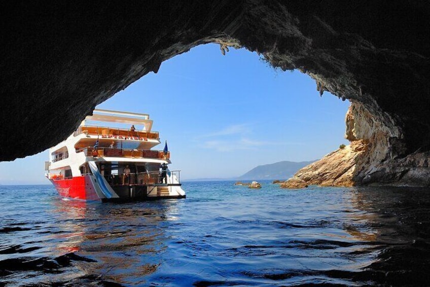 Visit Papanikolis Cave on the island of Meganisi (Nidri departures only)