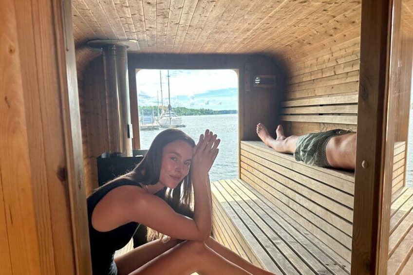 Private 1-2 Hour Floating Sauna Experience on Oslo Fjord “Bragi”