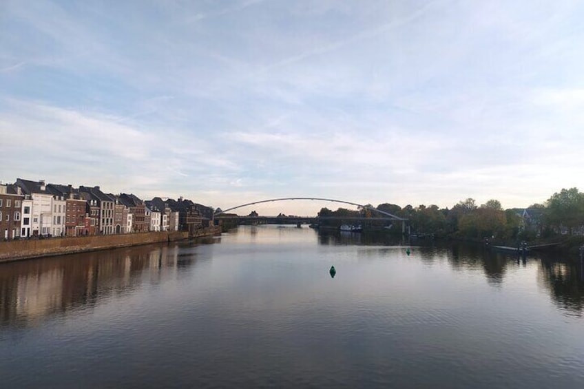 The beautiful river Meuse and the Hoge Brug