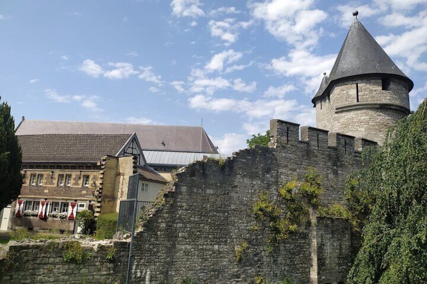 A part of the medieval walls with towers