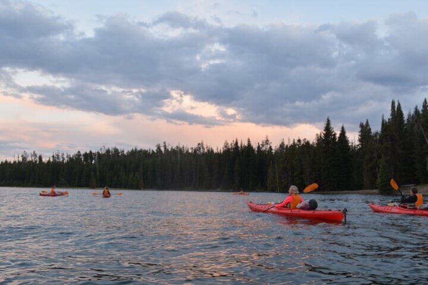 Small-Group Sunset Kayaking Tour on Lake Yellowstone