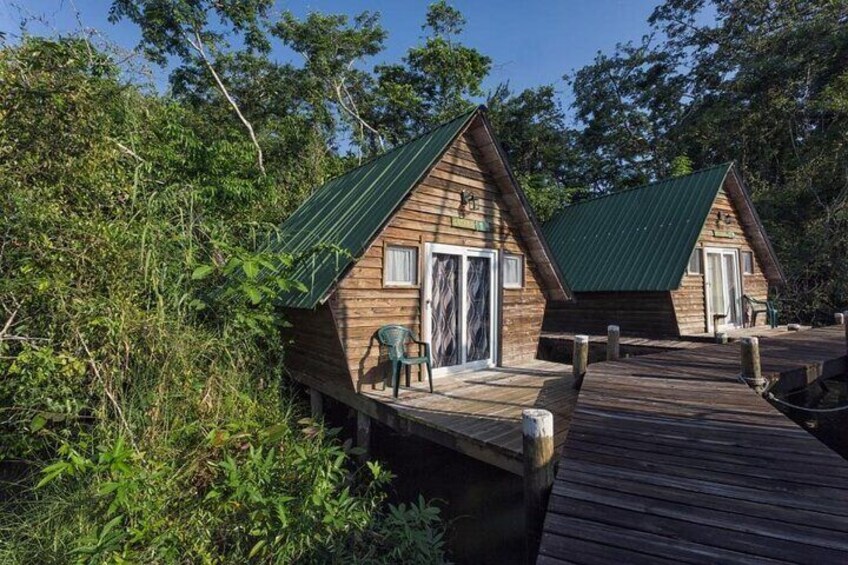 Tijak ecolodge. Just over the mangroves and río dulce.