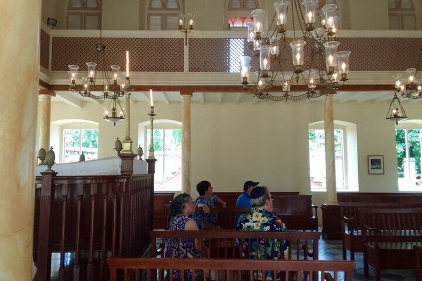 Taking a tour of the Inside the Synagogue