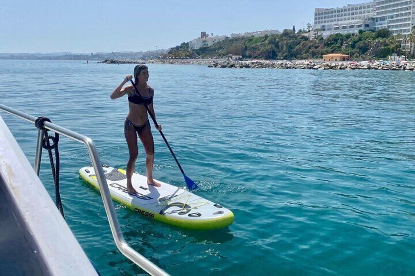 Tour on boat along the coast of Benalmadena with a lot of sea activities!!