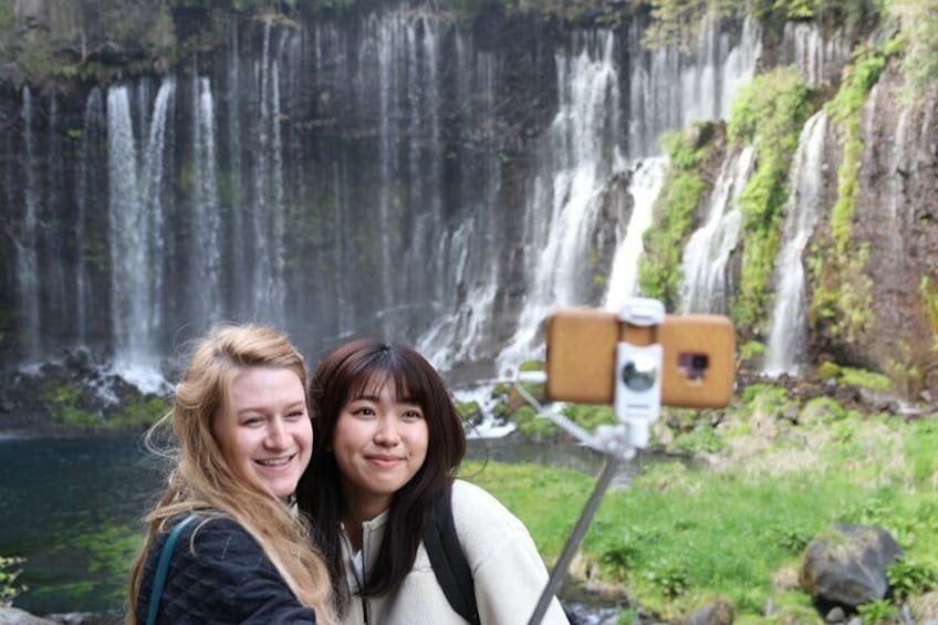 Shiraito Falls - Ranked among the most beautiful waterfalls in Japan, the 150 meter wide cascade is fed by the volcano's spring water and flows off the edge of a 20 meter high cliff