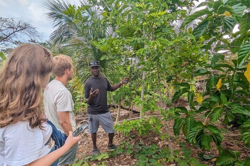Owner Mark with visitors on a farm tour