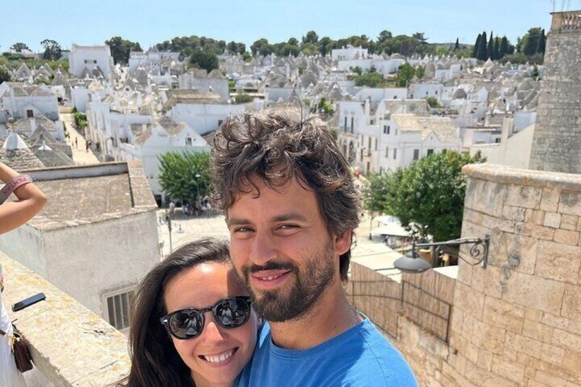 Alberobello in e-bike. Trulli, countryside, mill and donkeys