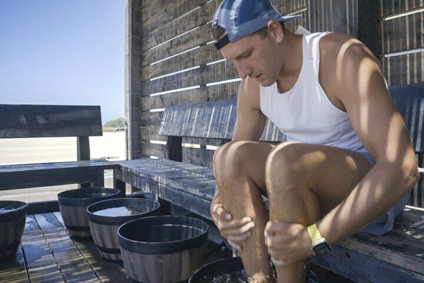 Deep Ocean Water Foot Soak in Kailua Kona