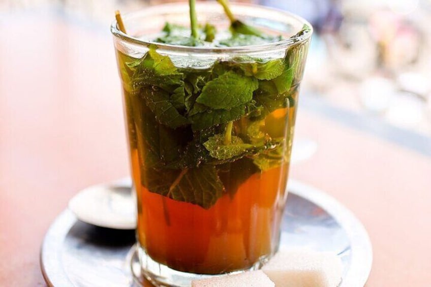 Moroccan Mint Tea - RABAT FOOD TOUR in a local Market AND A MEAL WITH A FAMILY