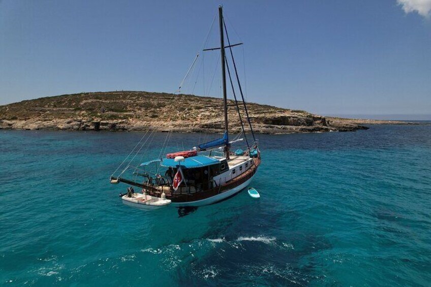 Full-Day Private Turkish Gulet Yacht in Comino Malta