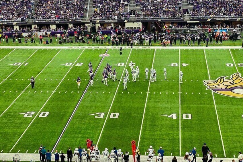 Ticket to football game between the Minnesota Vikings and the