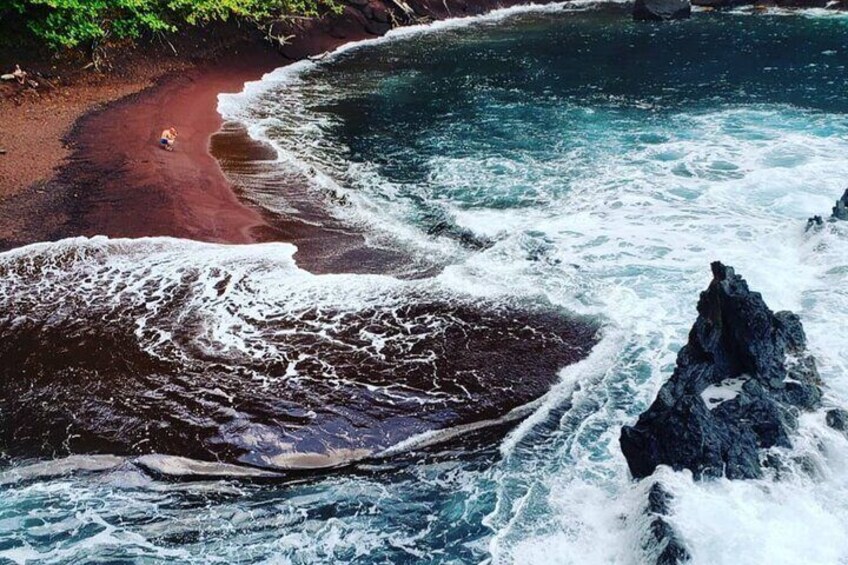 Red sand beach