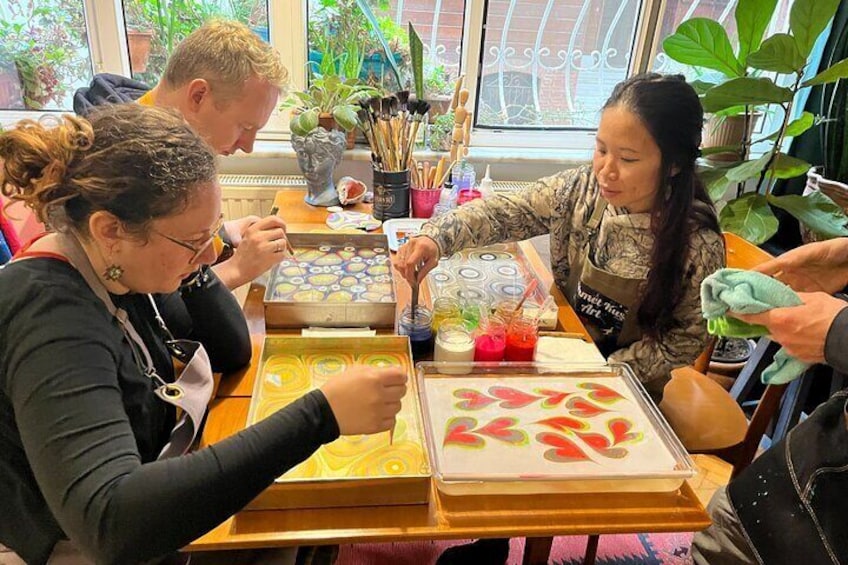 Paint on the Water - Authentic Turkish Art Workshop at Local Home