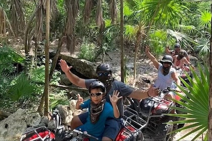 Full Day Private quad bike Tour to Tequilera and Mayan Caves