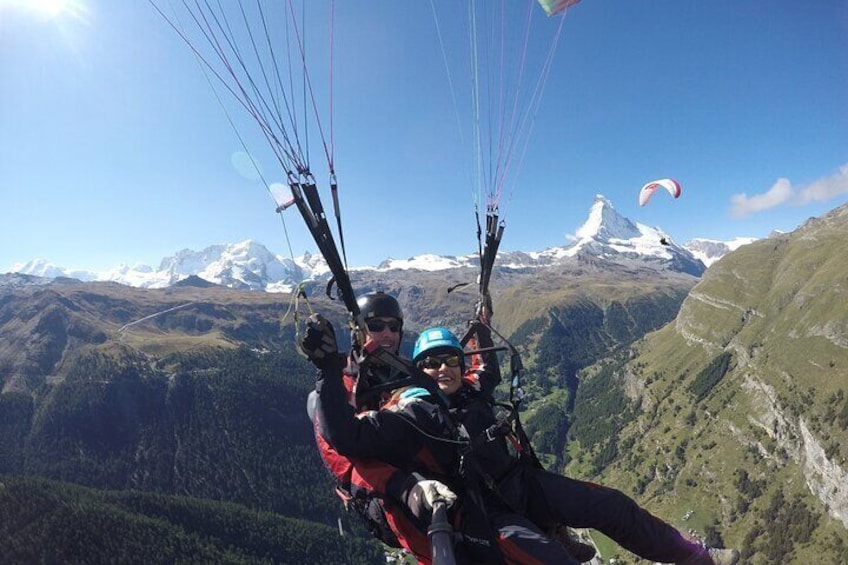 flying high above Zermatt
