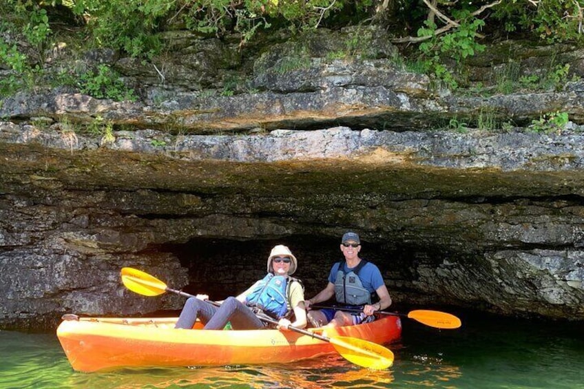 Relaxing as you emerge from one of the caves!