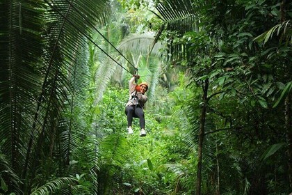  Cave Tubing och Jungle Zipline från Belize City