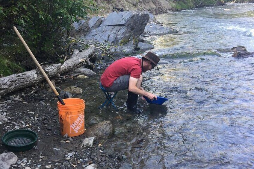 Gold Panning Activity at Mission Creek