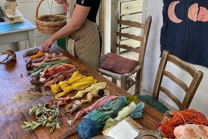 2 Hours Nature Dyeing Fabric with Local Plants in Cyprus