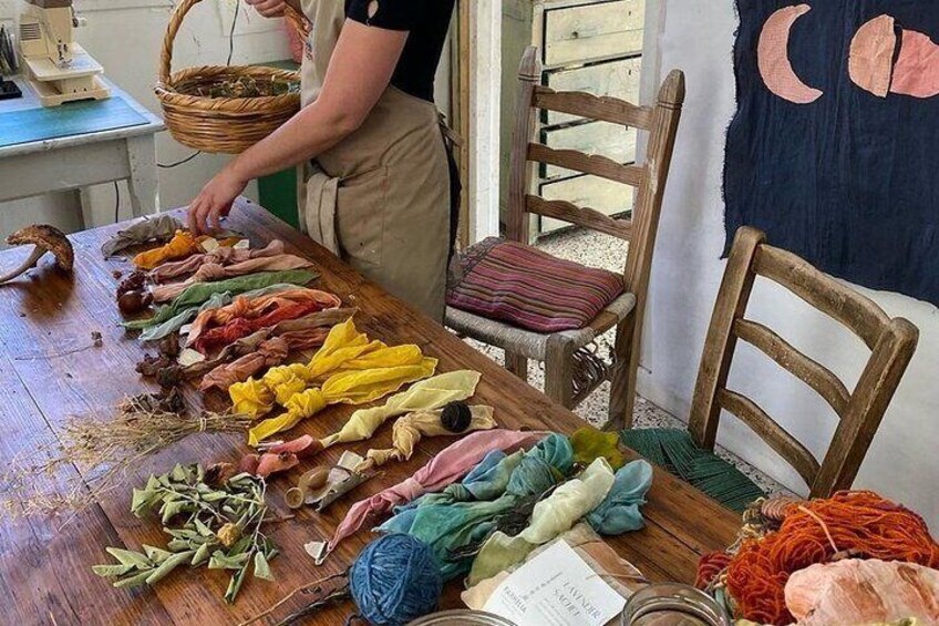 2 Hours Nature Dyeing Fabric with Local Plants in Cyprus