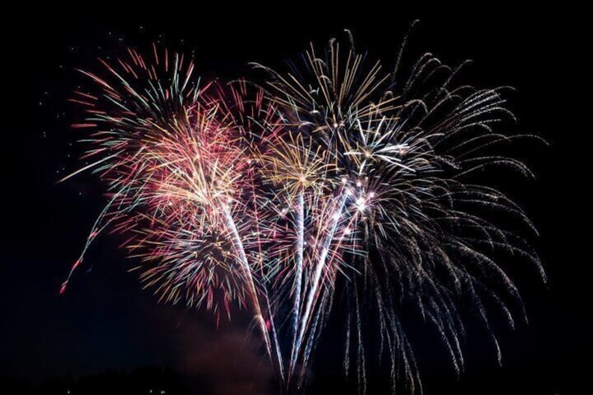 Friday Night Fireworks on the Mana Kai Catamaran