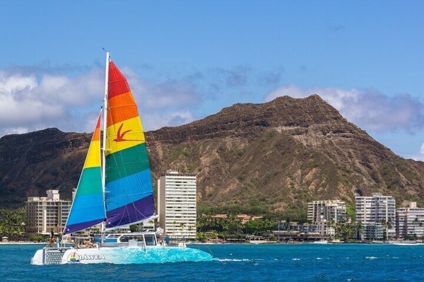 Waikiki Friday Night Fireworks on the Hawea Catamaran