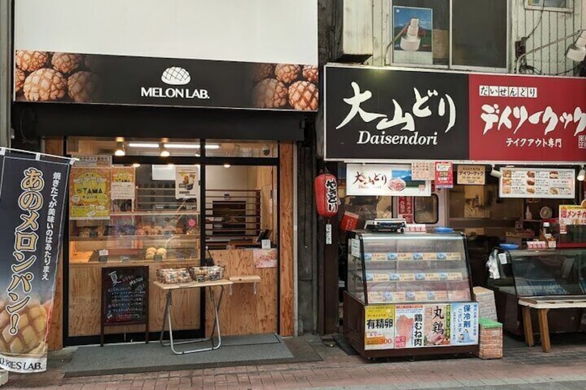 Melon Bread take out and Japanese fried Chiken and yakitori take out shop.