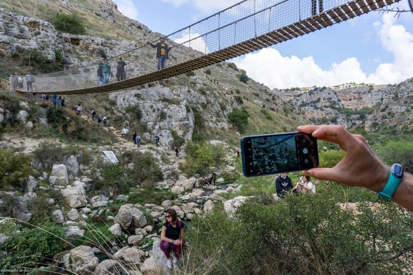 Matera Hiking Adventure: Tibetan Bridge, Murgia Park & Ancient Rock Sites