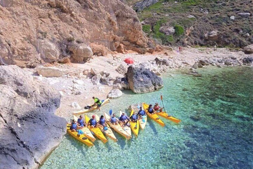 Guided Kayak Excursion in the Gulf of Cagliari