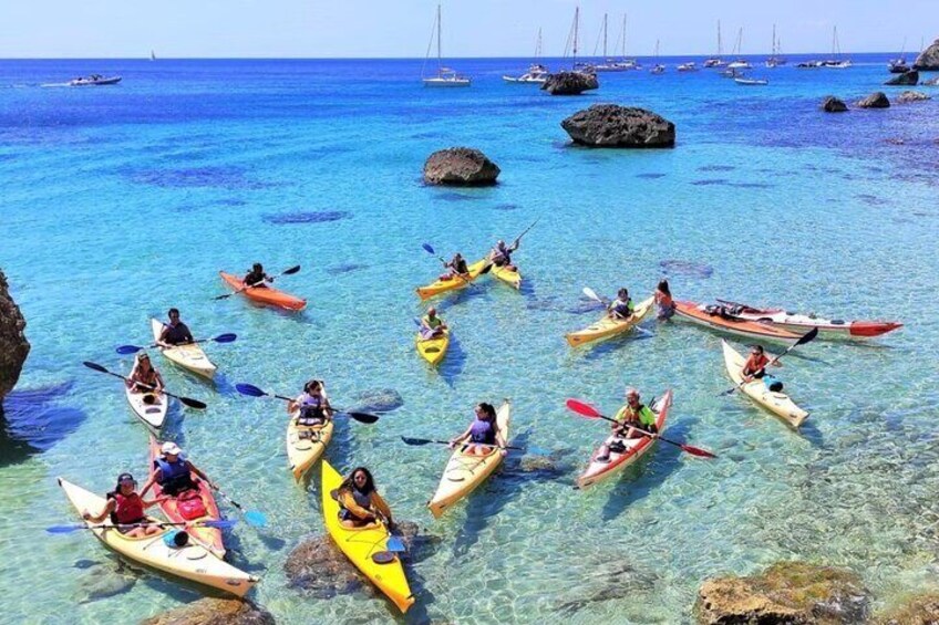 Guided Kayak Excursion in the Gulf of Cagliari