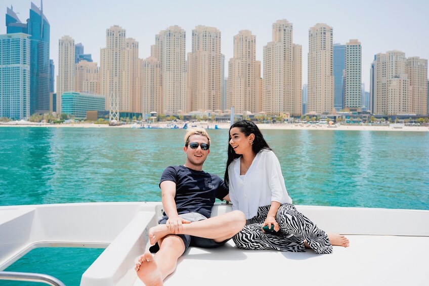 Dubai Marina Sightseeing Cruise with Ain Wheel View