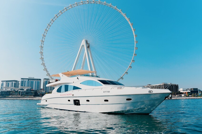 Dubai Marina Sightseeing Yacht Tour  with Ain Wheel View