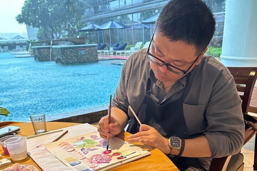 Art Workshop with Watercolor Medium in Jakarta