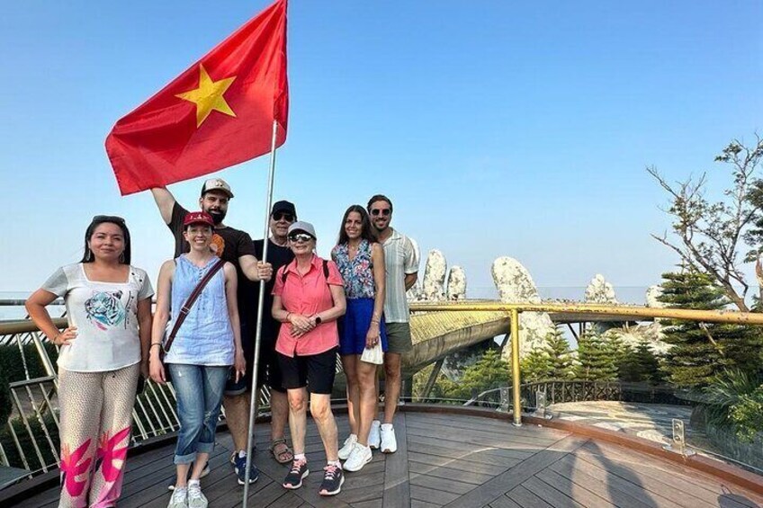 Golden hands bridge in Da Nang