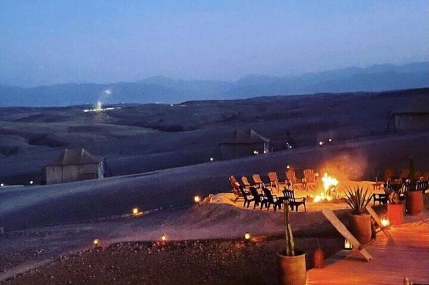 Traditional Dinner In Agafay Desert And Camel Ride