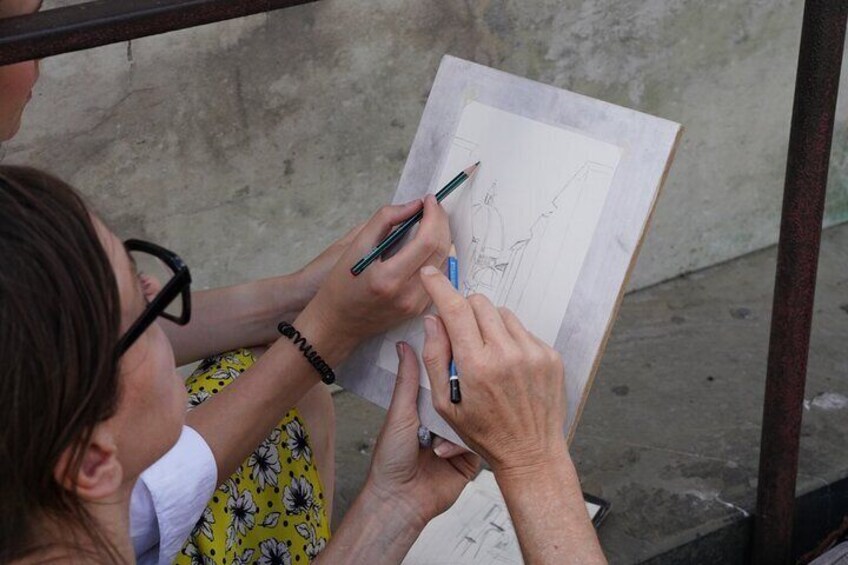 Drawing and Watercolor Workshop in the Heart of Florence