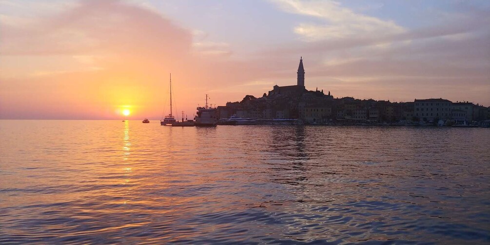 Picture 1 for Activity Rovinj: Sunset Boat Trip with Dolphin Watching