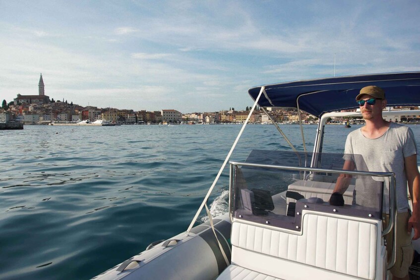 Picture 1 for Activity Rovinj: Red Island and Pirate Cave speedboat tour