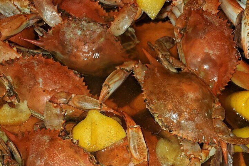 Louisiana Blue Crabs Boiled by Captain George