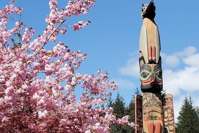 View some beautiful totem poles as we drive to other destinations in Ketchikan.