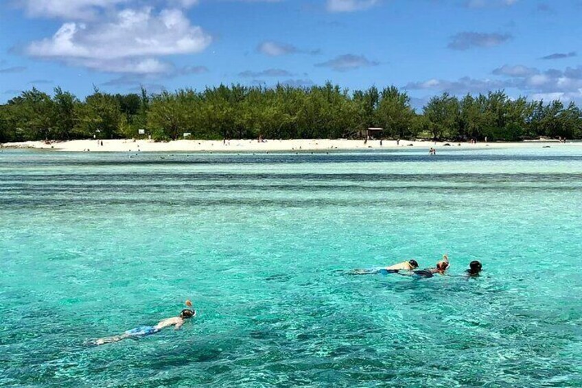 The beauty of Ile aux cerf beach ( snorkeling experience )