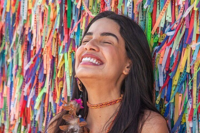 "Smile, you're in Bahia!" - Basilica of Senhor do Bonfim - Colored ribbons